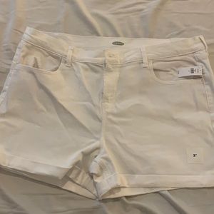 size 18 white denim shorts